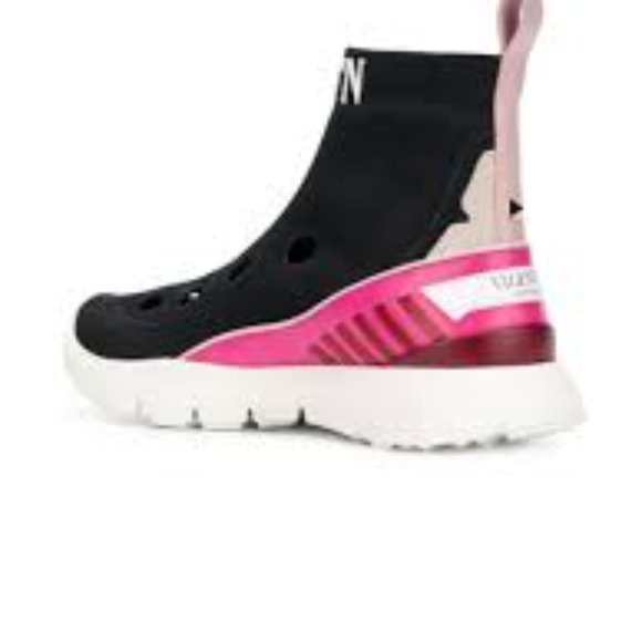 Valentino Garavani VLTN Heroes High Top Sneaker Women Black Pink - Picture 7 of 7